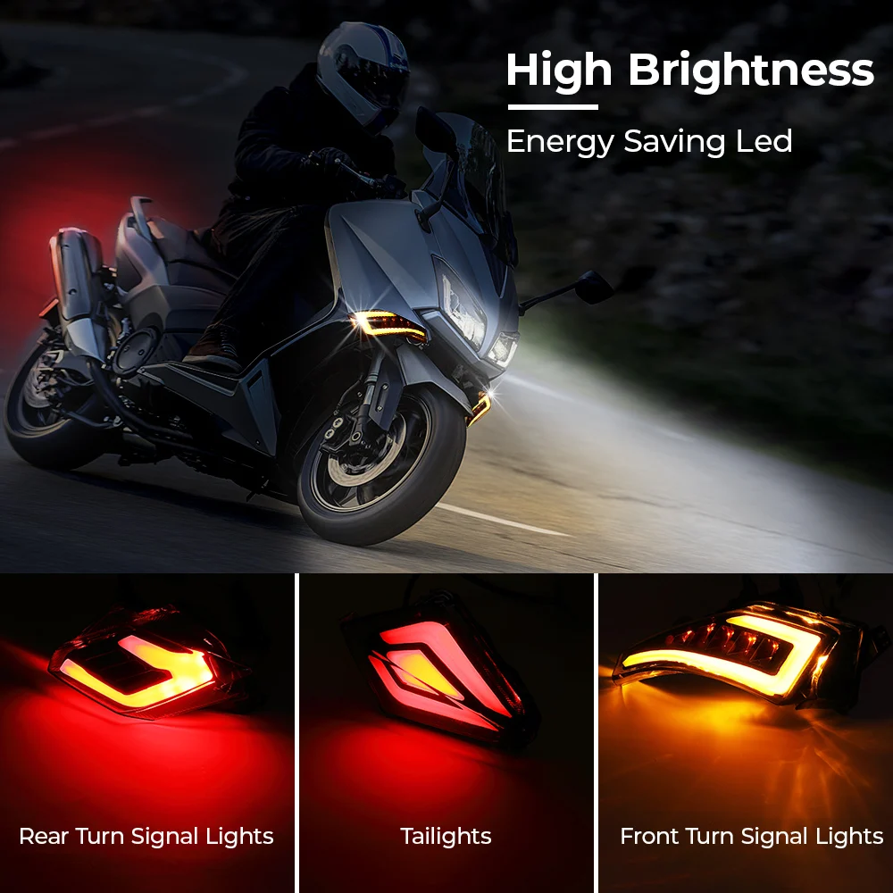 Tmax 530 xp530 Led Turn Signal Light Rear Tail Brake Light Turn Signal Taillight For YAMAHA Tmax530 T-Max530 2012-2016