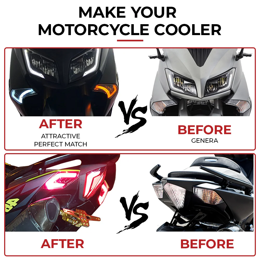 Tmax 530 xp530 Led Turn Signal Light Rear Tail Brake Light Turn Signal Taillight For YAMAHA Tmax530 T-Max530 2012-2016