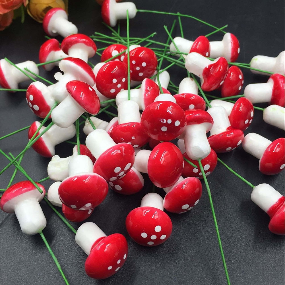 Toadstool Garden Ornaments Set (30pcs)