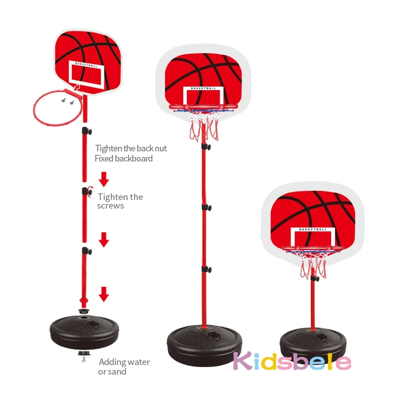 Toddler Adjustable Basketball Hoop 63-150CM Stand Rack for Kids Baby Outdoor Indoor Ball Sport Backboard Rim Shoot