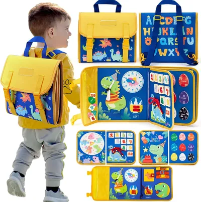 Toddler Busy Board Montessori Toys Learning Educational Activities Travel Toy Dinosaur Dress up Sensory Life Skill Toddler Busy Board Montessori Toys Learning Educational Activities Travel Toy Dinosaur Dress up Sensory Life Skill