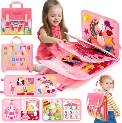 Toddler Busy Board Montessori Toys Learning Educational Activities Travel Toy Dinosaur Dress up Sensory Life Skill Toddler Busy Board Montessori Toys Learning Educational Activities Travel Toy Dinosaur Dress up Sensory Life Skill