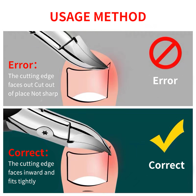 Toe Nail Clippers Remove Dead Skin Nail Correction Nippers Ingrown Toenail Cuticle Scissor Edge Cutter Thick Pedicure Toe Nail Clippers Remove Dead Skin Nail Correction Nippers Ingrown Toenail Cuticle Scissor Edge Cutter Thick Pedicure