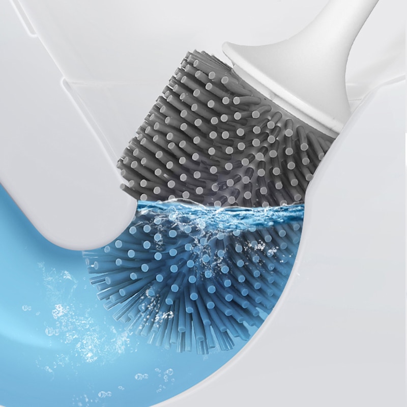 Toilet Cleaning Brush Silicone Bathroom Tool