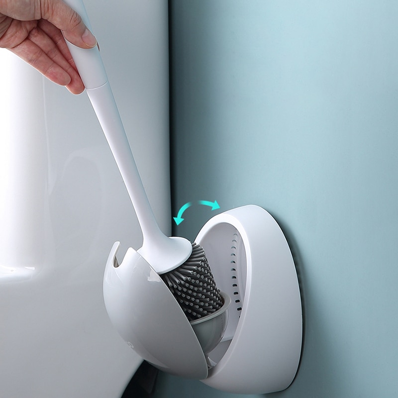 Toilet Cleaning Brush Silicone Bathroom Tool