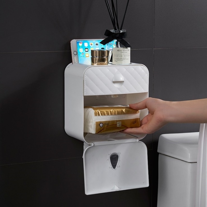 Toilet Paper Box Wall Mounted Storage