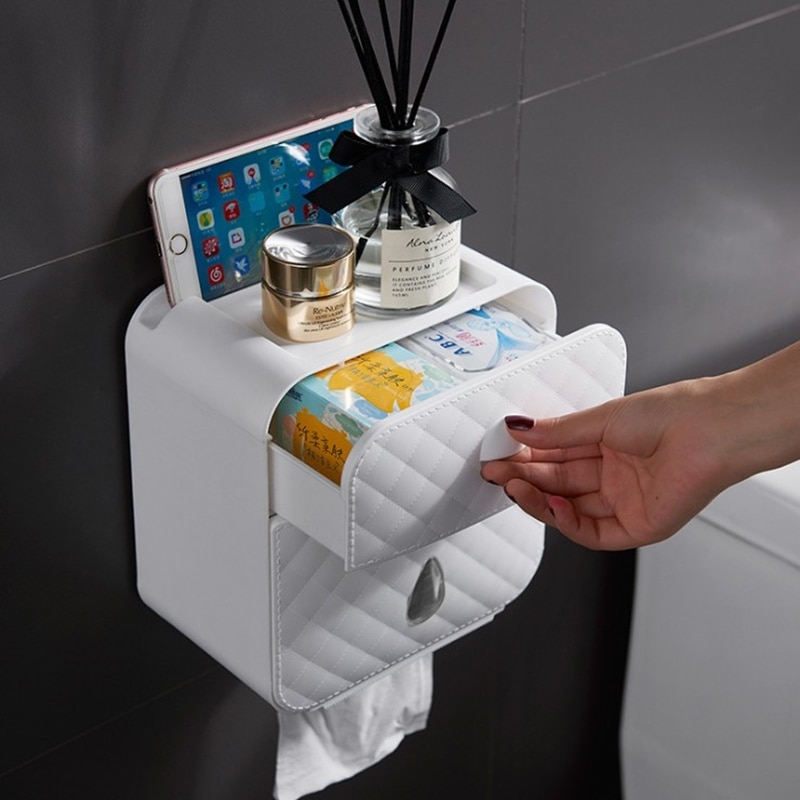 Toilet Paper Box Wall Mounted Storage