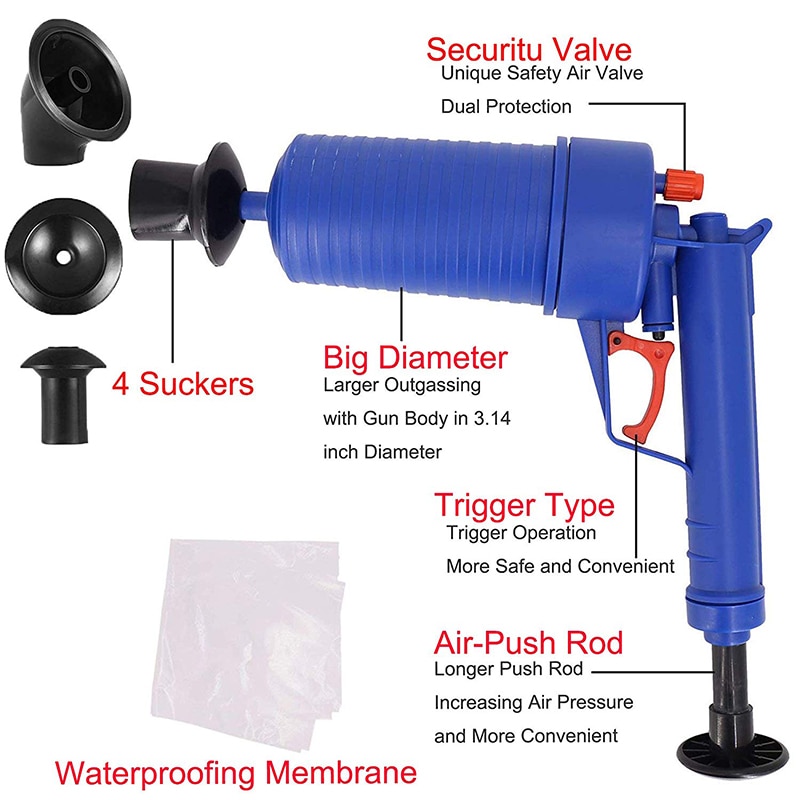 Toilet Plunger Air Drain Blaster Gun Toilet Plunger Air Drain Blaster Gun