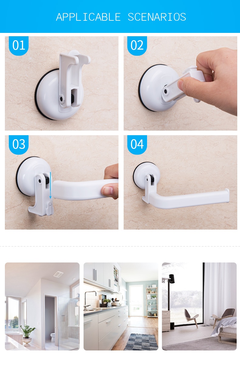 Toilet Roll Holder with Suction Cup