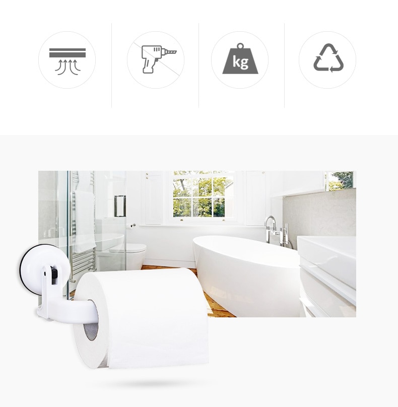Toilet Roll Holder with Suction Cup