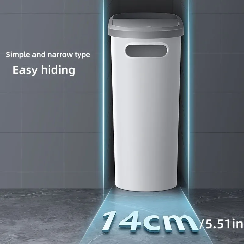 Toilet Trash Can Holder Clip Home Press Type Toilet Trash Can with Lid for Living Room, Bedroom, Kitchen Large Capacity Toilet Trash Can Holder Clip Home Press Type Toilet Trash Can with Lid for Living Room, Bedroom, Kitchen Large Capacity