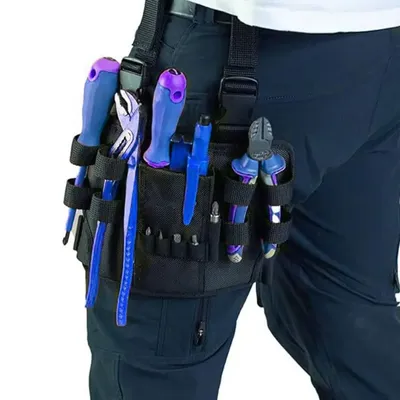 Tool Bag Belt Multifunctional Waterproof Drill Holster Waist Tool Bag Electric Waist Belt Tool For Wrench Hammer