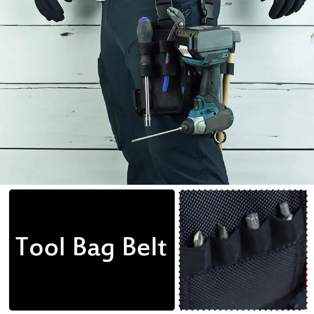 Tool Bag Belt Multifunctional Waterproof Drill Holster Waist Tool Bag Electric Waist Belt Tool For Wrench Hammer