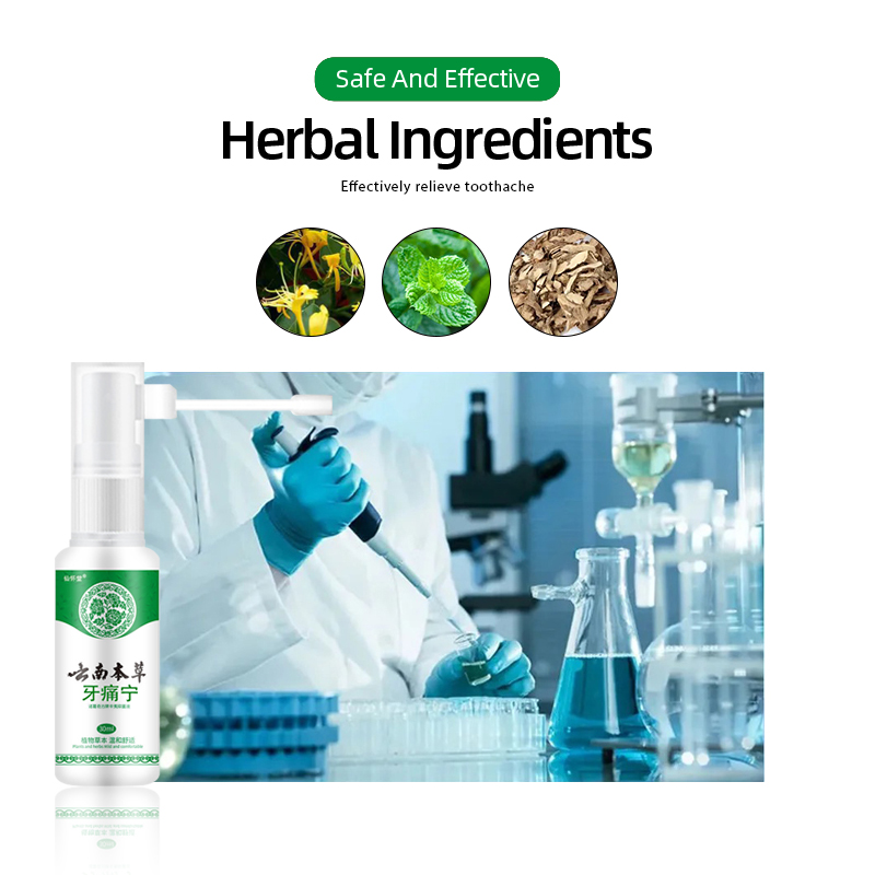 Tooth Pain Relief Treatment Spray Periodontitis Cleaner Toothache Cure Teeth Decay Remover Angelica Dahurica Medicine