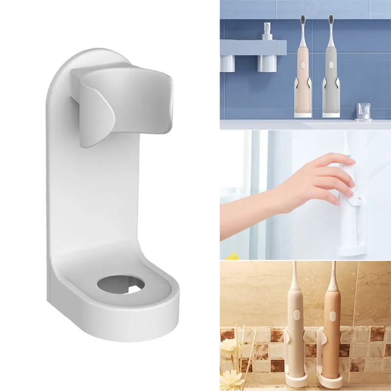 Toothbrush Stand Electric Wall-Mounted Holder Prevent Mold Base Rack Organizer Traceless Toothbrush Stand Electric Wall-Mounted Holder Prevent Mold Base Rack Organizer Traceless