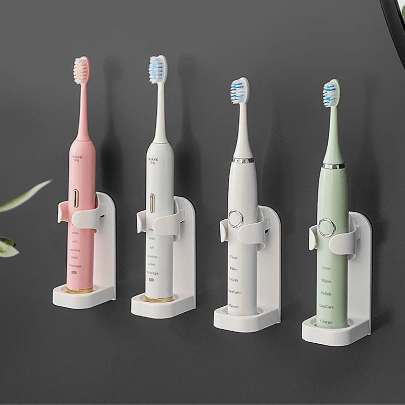 Toothbrush Stand Electric Wall-Mounted Holder Prevent Mold Base Rack Organizer Traceless