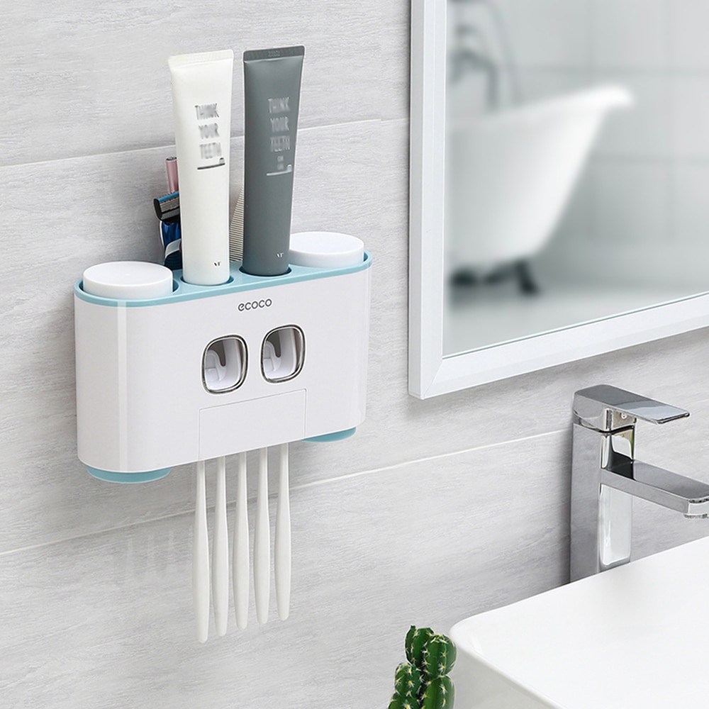 Toothpaste Dispenser and Toothbrush Holder Toothpaste Dispenser and Toothbrush Holder