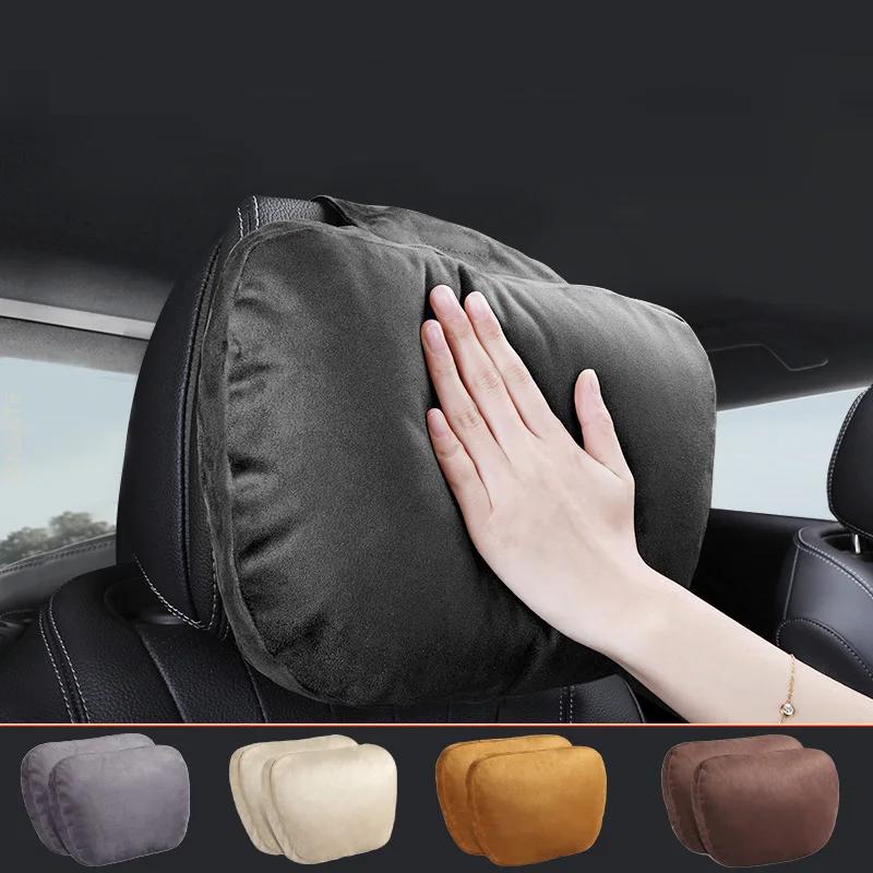 Top Quality 2pcs Car Headrest Neck Support Seat / Maybach Design S Class Soft Universal Adjustable Car Neck Pillow Top Quality 2pcs Car Headrest Neck Support Seat / Maybach Design S Class Soft Universal Adjustable Car Neck Pillow
