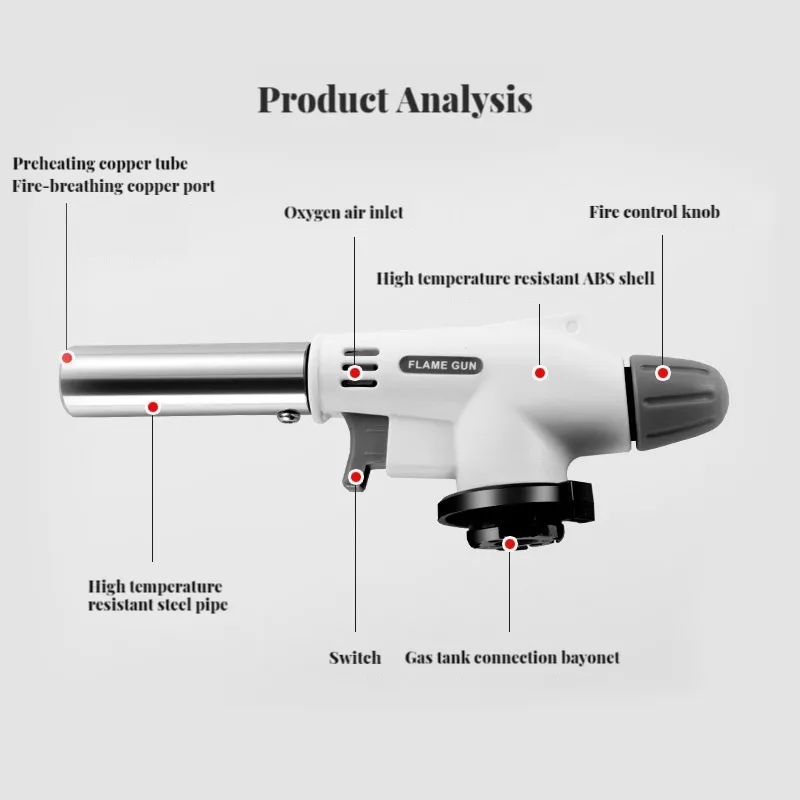 Torch Cooking AutoIgnition Butane Gas Welding-Burner Welding Gas Burner Flame Gas Torch Flame Gun Blow for BBQ Camping Torch Cooking AutoIgnition Butane Gas Welding-Burner Welding Gas Burner Flame Gas Torch Flame Gun Blow for BBQ Camping