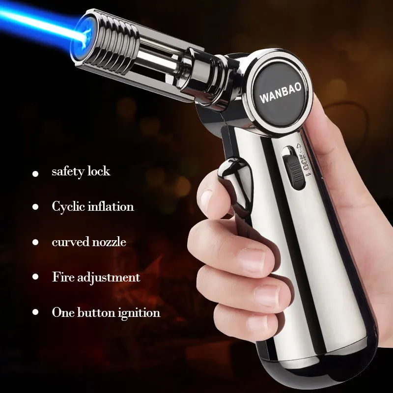 Torch Gas Windproof BBQ Kitchen Cooking Jet Turbo Cigar Lighter High Capacity Spray Gun Jewelry Metal Welding Gifts For Torch Gas Windproof BBQ Kitchen Cooking Jet Turbo Cigar Lighter High Capacity Spray Gun Jewelry Metal Welding Gifts For