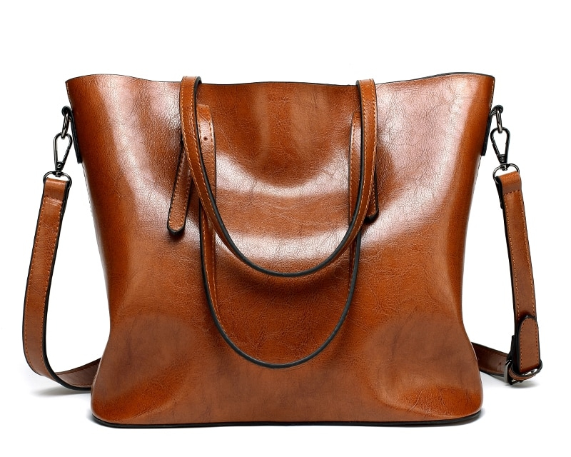 Tote Bag with Zipper Leather Handbag Tote Bag with Zipper Leather Handbag