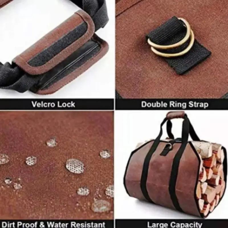 Tote Firewood Storage Bag Supplies Supersized Canvas Firewood Carrier Log Carrying Bag Handbags Wood for Log Carrier