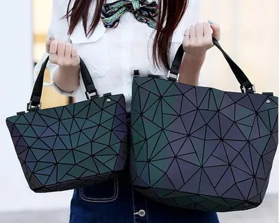 Tote Holographic Bag Geometric Handbag