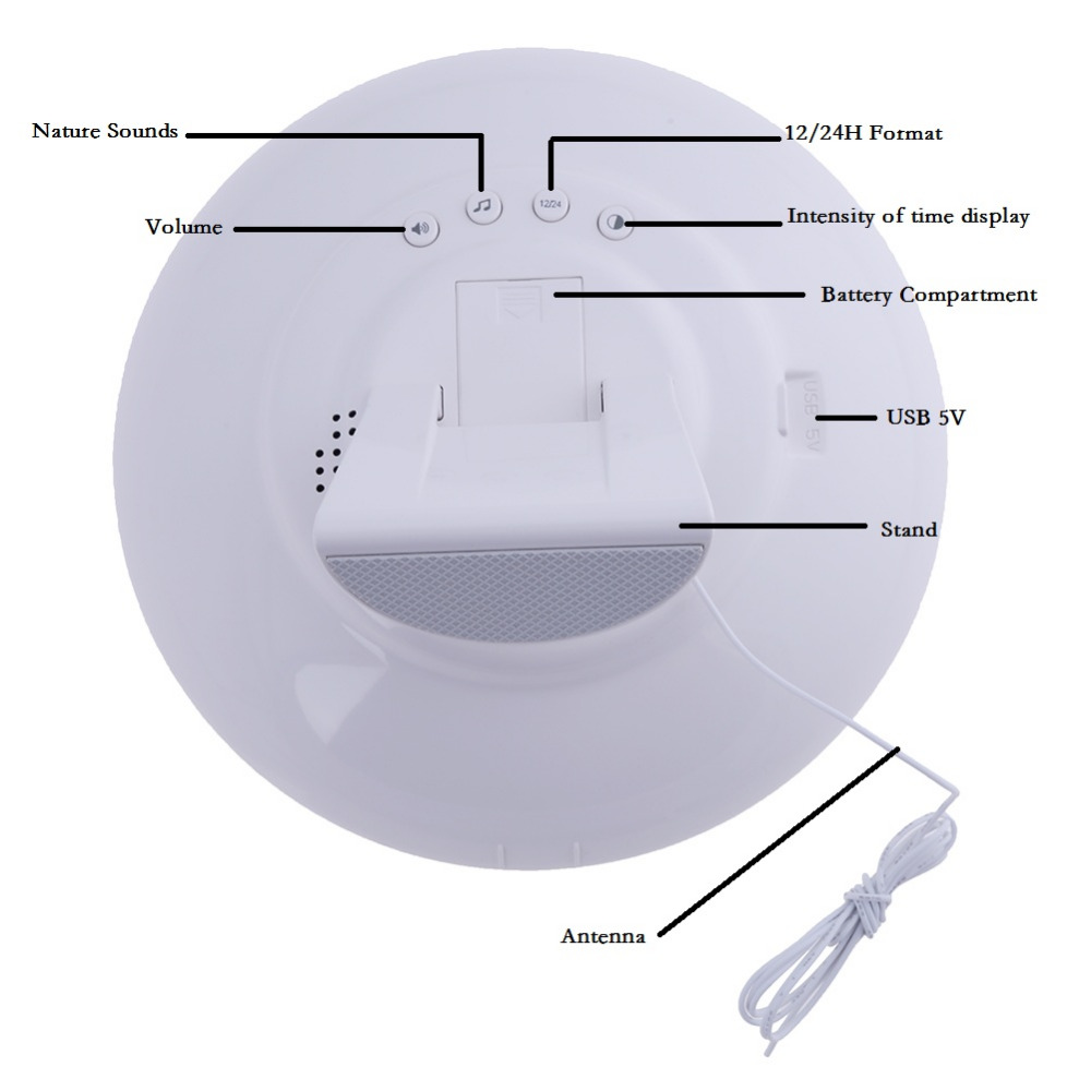 Touch-Sensing Sunrise Alarm Clock