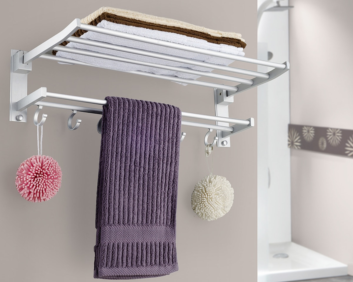 Towel Rack Shelf Aluminum Holder Towel Rack Shelf Aluminum Holder