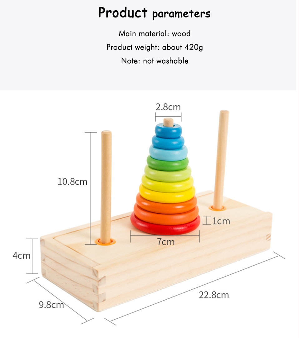Tower of Hanoi Game Educational Toy Tower of Hanoi Game Educational Toy