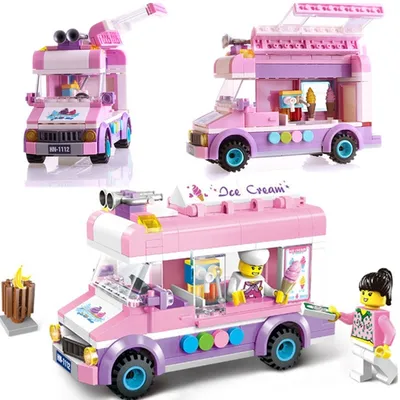 Toy Blocks Set Ice Cream Pizza Truck Toy Blocks Set Ice Cream Pizza Truck