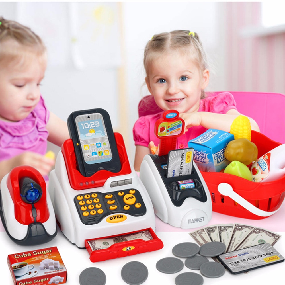 Toy Cash Register 24PC Educational Set