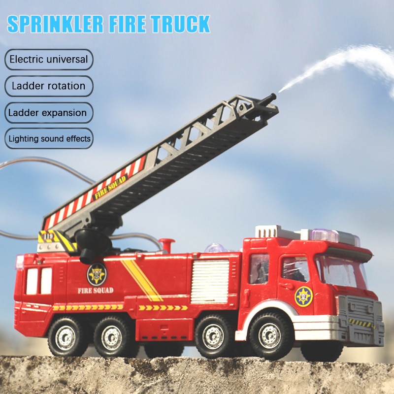 Toy Fire Truck with Lights, Siren Sound and Water Gun