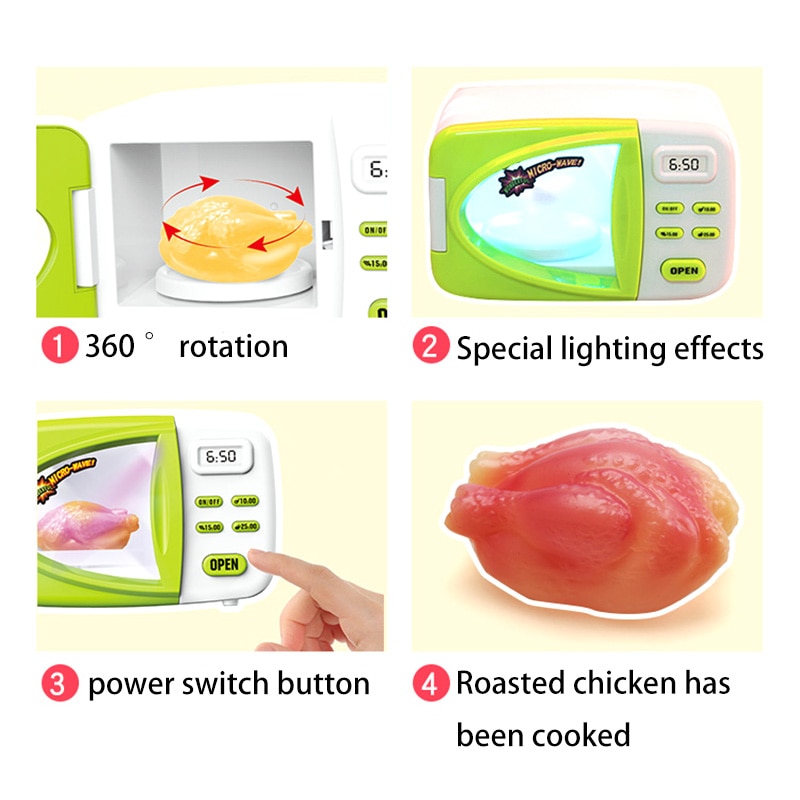 Toy Microwave Set Simulation Oven Toy Microwave Set Simulation Oven