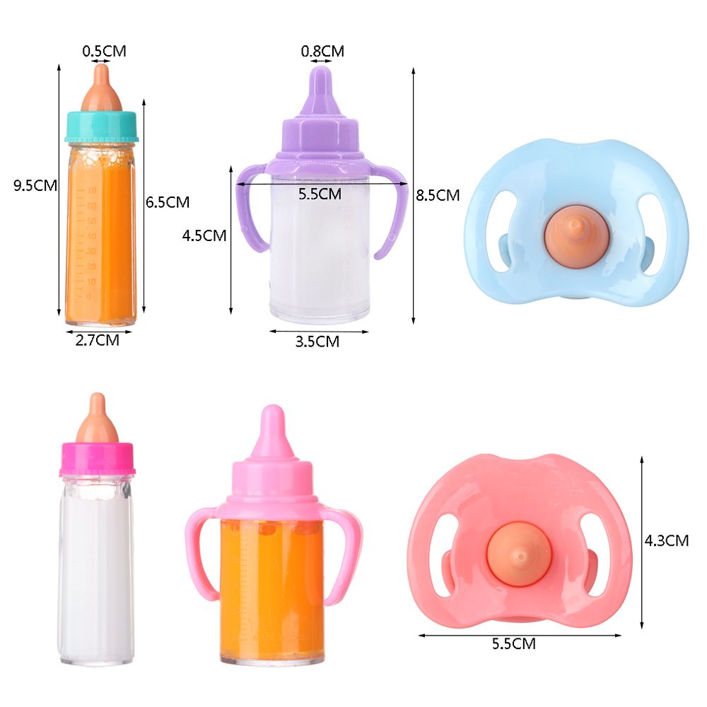 Toy Milk Bottle Set Doll Accessories