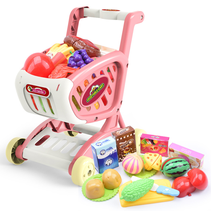 Toy Shopping Cart with Toy Groceries Toy Shopping Cart with Toy Groceries
