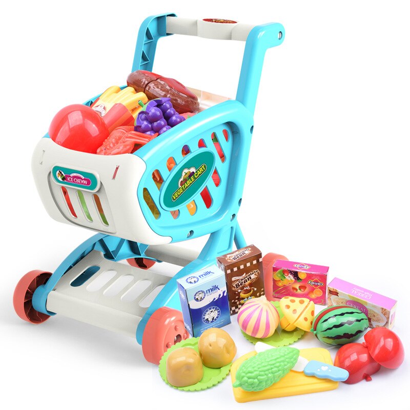 Toy Shopping Cart with Toy Groceries Toy Shopping Cart with Toy Groceries
