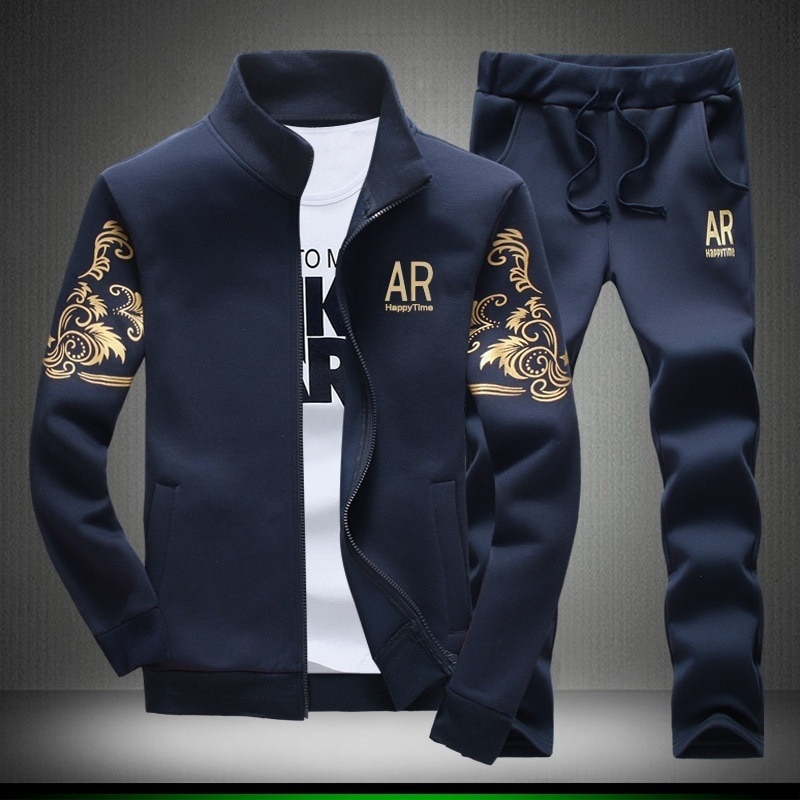 Tracksuit Men's Gold Embossed Outerwear Tracksuit Men's Gold Embossed Outerwear