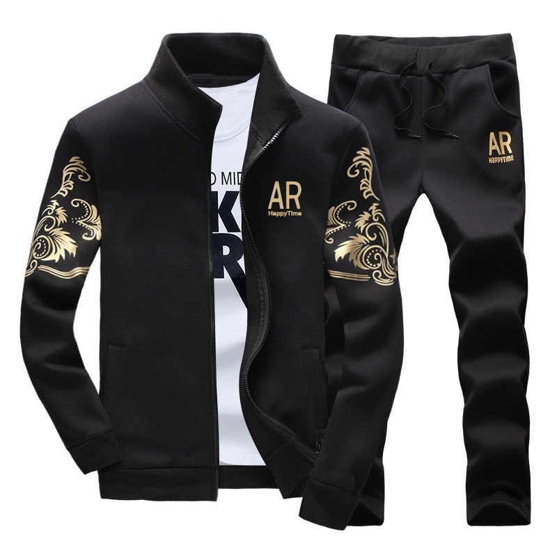Tracksuit Men's Gold Embossed Outerwear Tracksuit Men's Gold Embossed Outerwear