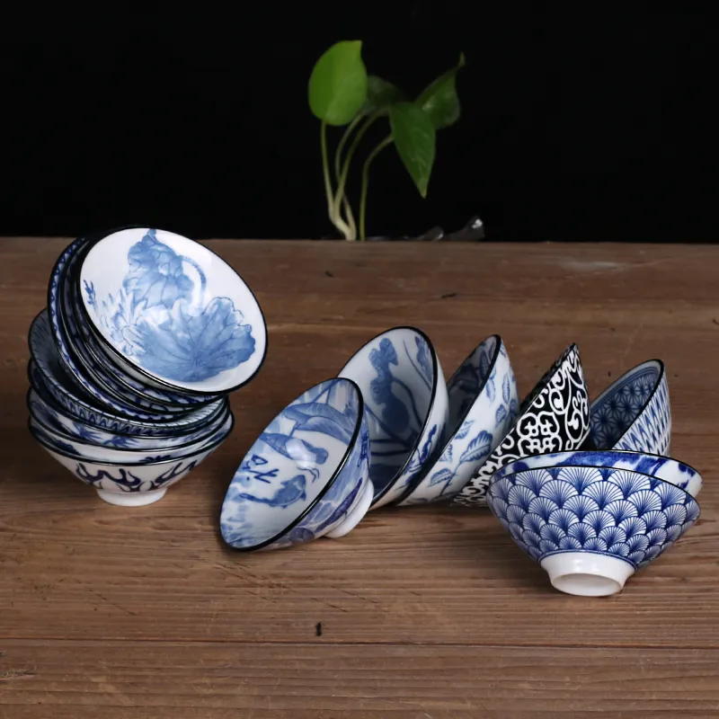 Traditional Style Japanese Ceramic Rice Bowl