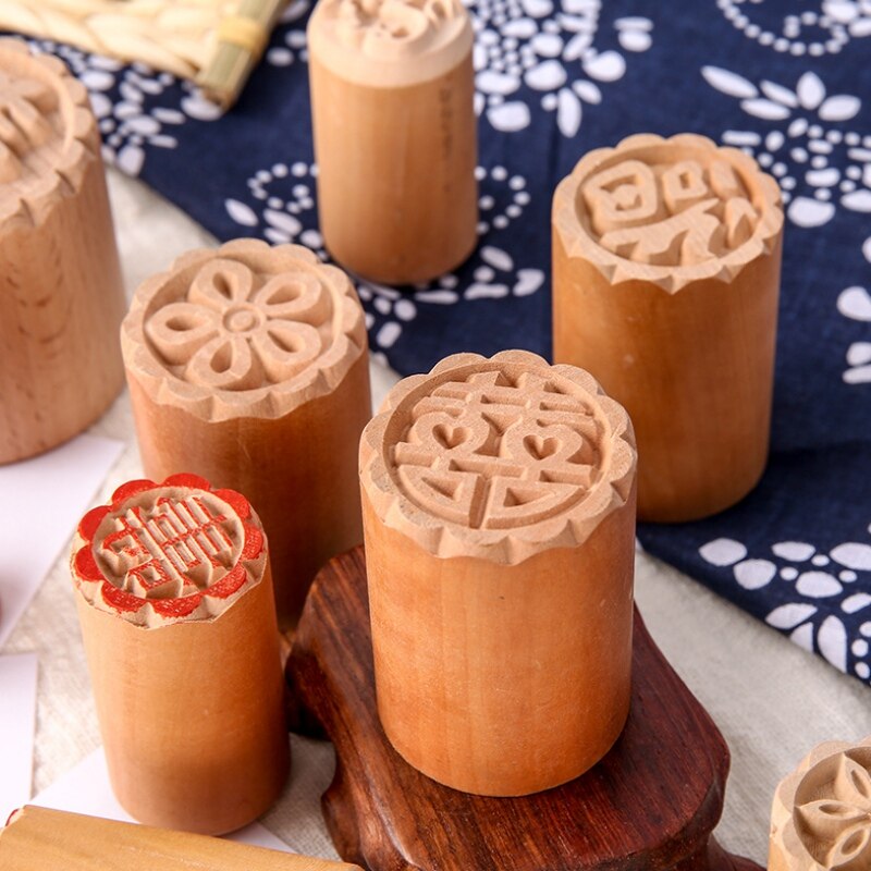 Traditional Wooden Mooncake Stamp Traditional Wooden Mooncake Stamp