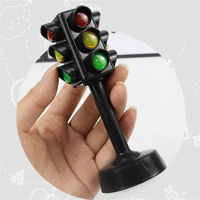 Traffic Lights Model Simulation Mini Plastic Parking Scene Signal Lamp Early Education Learning Toys Play House