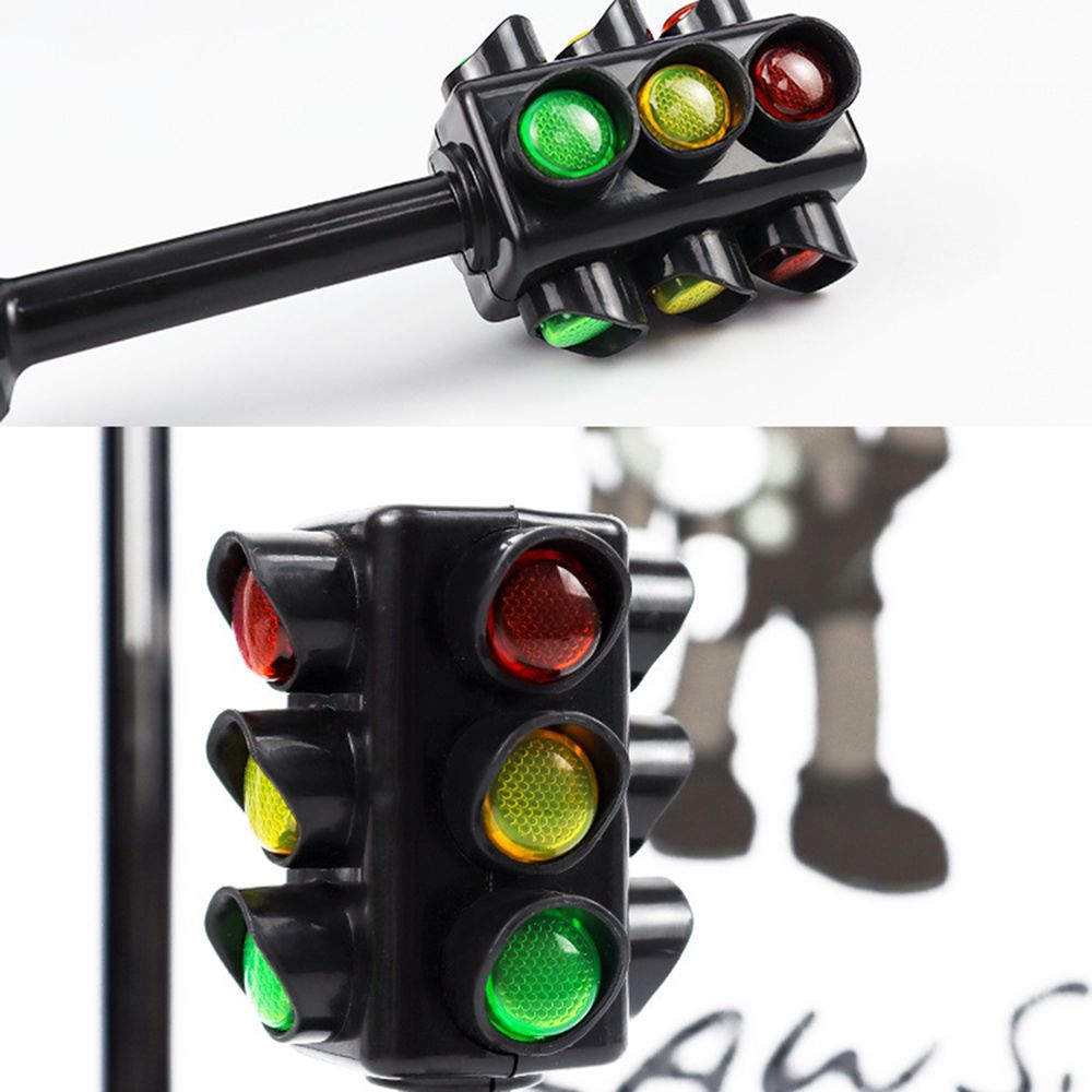 Traffic Lights Model Simulation Mini Plastic Parking Scene Signal Lamp Early Education Learning Toys Play House