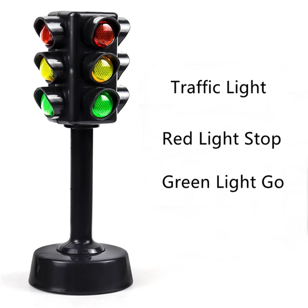 Traffic Lights Model Simulation Mini Plastic Parking Scene Signal Lamp Early Education Learning Toys Play House