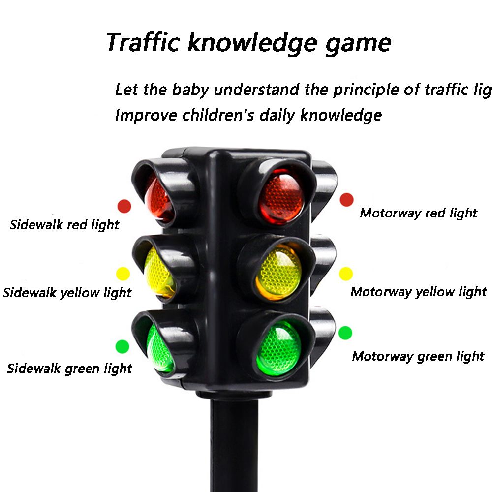 Traffic Lights Model Simulation Mini Plastic Parking Scene Signal Lamp Early Education Learning Toys Play House