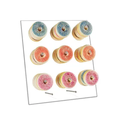 Transparent 9 Pillar Acrylic Donut Wall