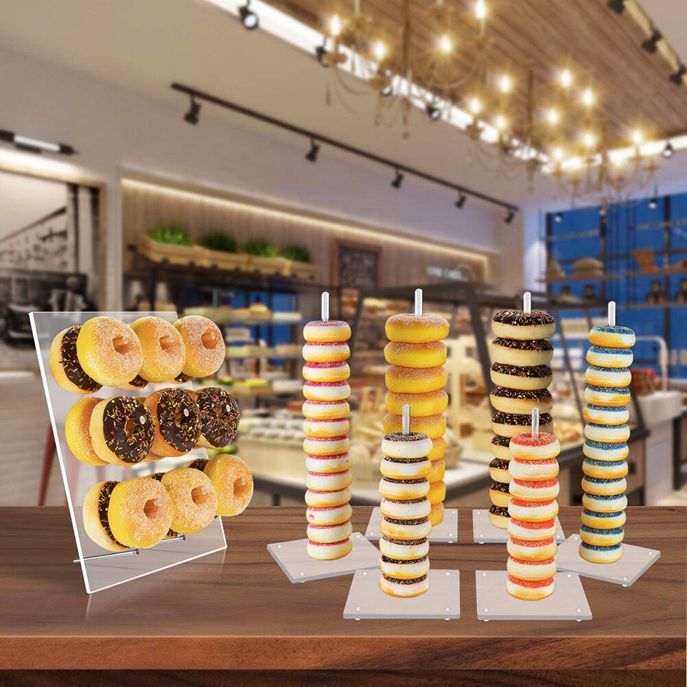 Transparent 9 Pillar Acrylic Donut Wall