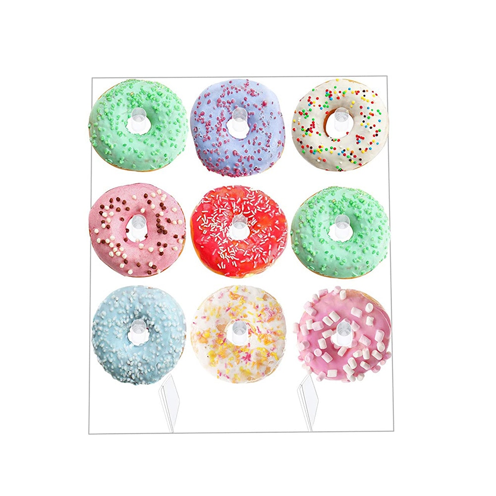 Transparent 9 Pillar Acrylic Donut Wall
