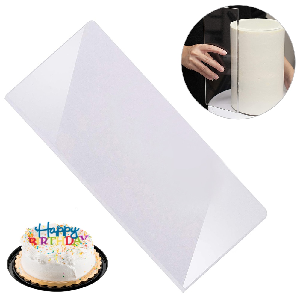 Transparent Acrylic Cake Scraper Transparent Acrylic Cake Scraper