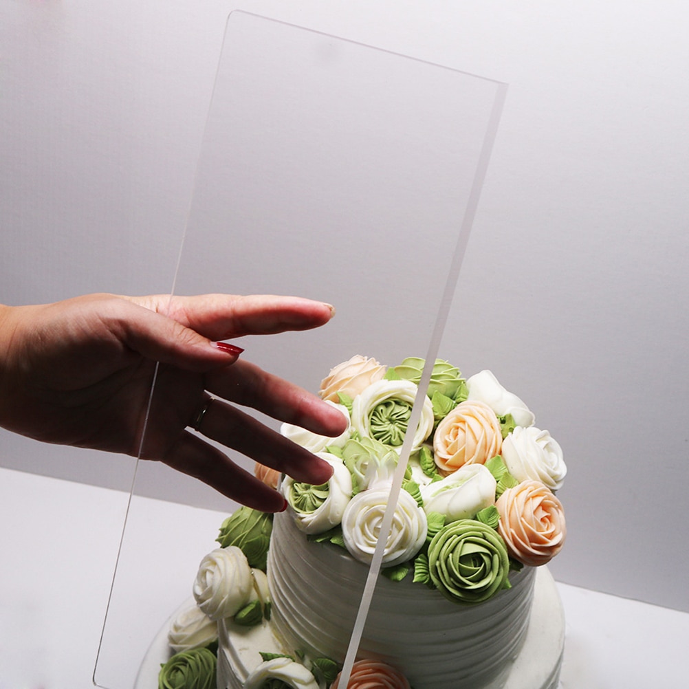 Transparent Acrylic Cake Scraper Transparent Acrylic Cake Scraper